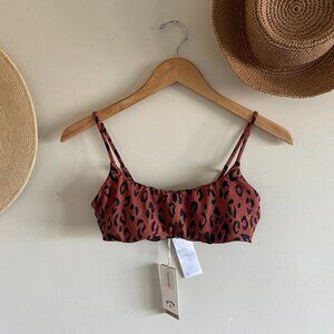 NWT - Billabong Spotted In Paradise Reversible Crop Bikini Top